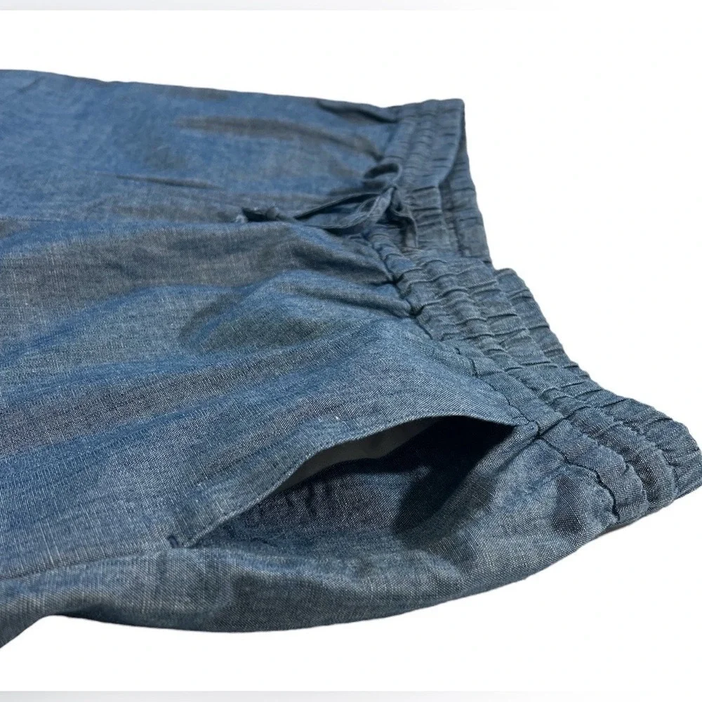 J. Crew Reimagined‎ Pull-On, Ankle Cropped Pants, Women's, Color Blue, Size 12
